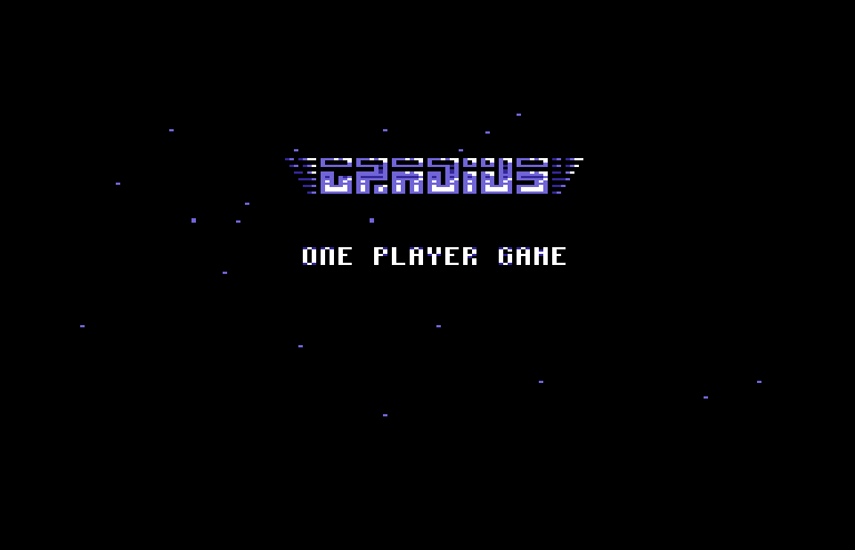 Gradius Commodore 64 Screenshot: Ready to begin a one player game?