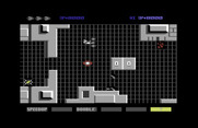 Gradius for Commodore 64 - Some parts of the cavern are narrow and tough to fit through!