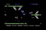 Gradius for Commodore 64 - Moai heads attacking!