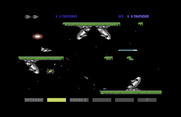 Gradius for Commodore 64 - You can shoot the heads, or simply avoid them...