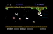 Gradius for Commodore 64 - Another volcano, this time upside down.