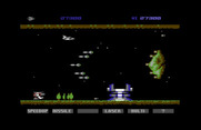 Gradius for Commodore 64 - Dodging missiles.