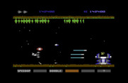 Gradius for Commodore 64 - Lasers are more powerful and make destroying opponents easier.