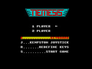 Gradius for ZX Spectrum - Main menu.
