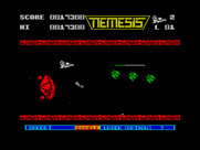 Gradius for ZX Spectrum - Dodged a large enemy, and more appear...