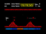Gradius for ZX Spectrum - Be careful around this pair of errupting volcanoes!