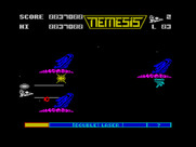 Gradius for ZX Spectrum - Entering stage 3, featuring the famous Moai heads!