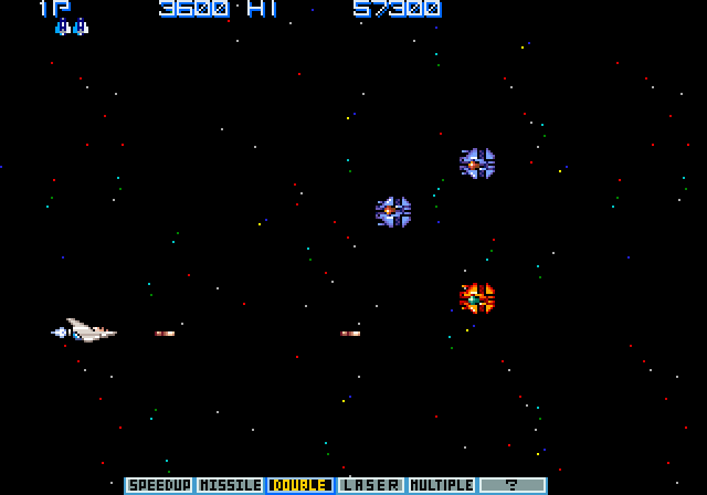 Vulcan Venture Arcade Screenshot: Game start.