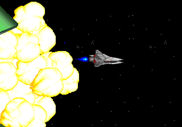 Vulcan Venture Arcade Screenshot: Time to escape...