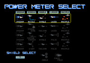 Vulcan Venture for Arcade - Power meter select screen.