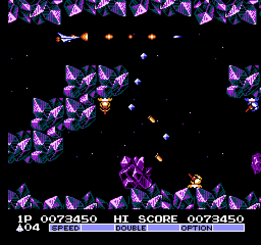 Vulcan Venture NES / Famicom Screenshot: Some of these walls move...