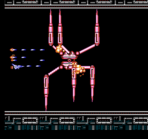 Vulcan Venture NES / Famicom Screenshot: Fighting a giant, mechanical crab!