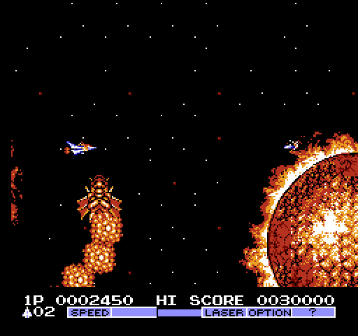Vulcan Venture NES / Famicom Screenshot: Watch out for the giant dragons!