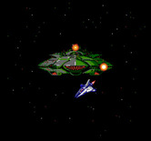 Vulcan Venture for NES / Famicom - The enemy ship explodes in the distance...