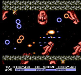 Vulcan Venture for NES / Famicom - There are multiple paths you can take, some easier than others; this one doesn't look easy!