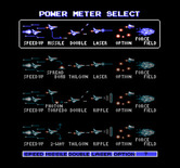 Vulcan Venture for NES / Famicom - Power meter select.
