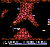 Vulcan Venture for NES / Famicom - Moving, growing walls leave little room to maneuver.