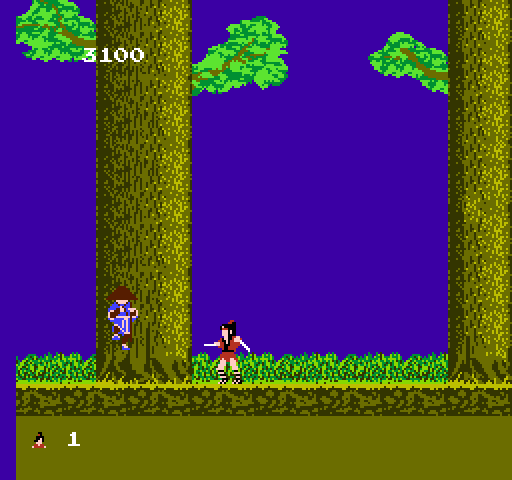 Legend of Kage, The NES / Famicom Screenshot: Incoming foe...