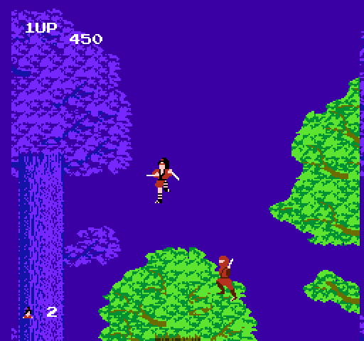 Legend of Kage, The NES / Famicom Screenshot: Leaping through the air!