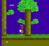Legend of Kage, The for NES / Famicom - I'm hit by an attack from above!