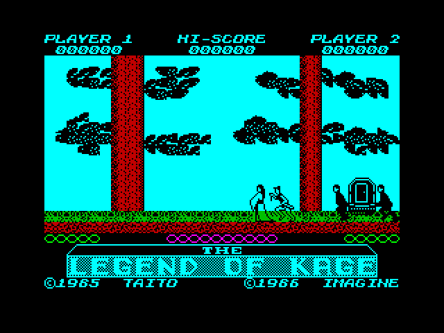 Legend of Kage, The ZX Spectrum Screenshot: Game introduction.