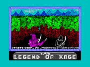 Legend of Kage, The for ZX Spectrum - Loading screen.
