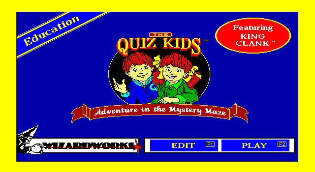 Quiz Kids: Adventure in the Mystery Maze, The IBM PC/Compatibles Screenshot: Title screen.