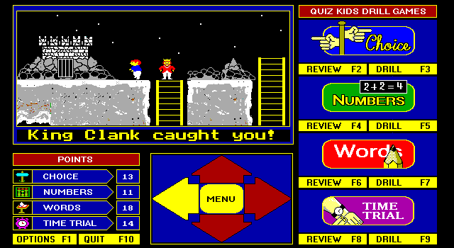 Quiz Kids: Adventure in the Mystery Maze, The IBM PC/Compatibles Screenshot: I was caught!