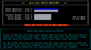 Quiz Kids: Adventure in the Mystery Maze, The for IBM PC/Compatibles - The edit choice questions menu.