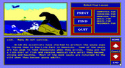 Quiz Kids: Adventure in the Mystery Maze, The for IBM PC/Compatibles - Reading about the monk seals.