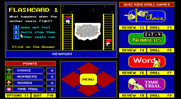 Quiz Kids: Adventure in the Mystery Maze, The for IBM PC/Compatibles - Flashcards quiz you on topics from the reader.