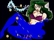 Gals Panic S2 for Arcade - Level one; attempt to draw lines around the entire silhouette.