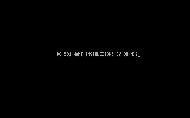 Black Box IBM PC/Compatibles Screenshot: Would you like instructions?