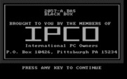 Black Box for IBM PC/Compatibles - Title screen.