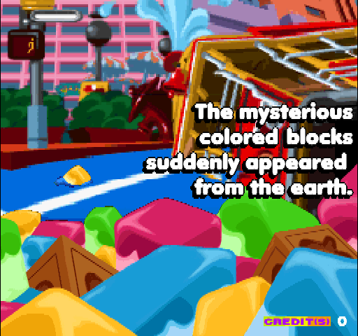 Mr. Driller Arcade Screenshot: Game attract mode.