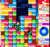 Mr. Driller for Arcade - Drilling through the blocks...