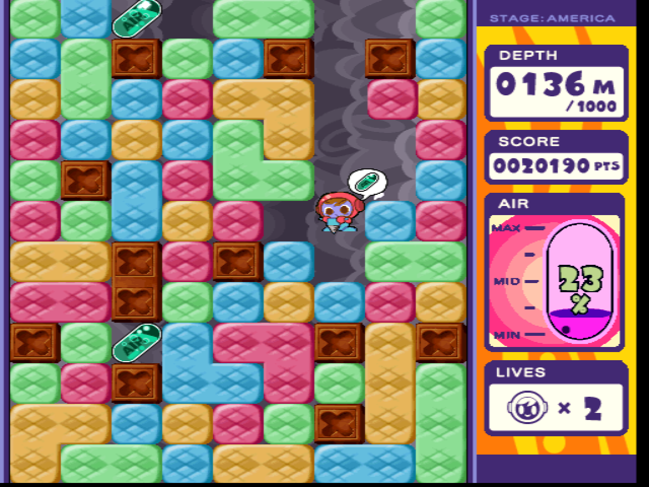 Mr. Driller 2 Windows Screenshot: I need to hurry, my air is almost gone!