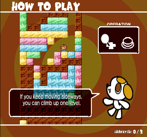 Mr. Driller 2 Arcade Screenshot: How to play.