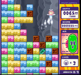 Mr. Driller 2 for Arcade - Mr. Driller is squashed and loses a life...