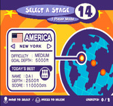 Mr. Driller 2 for Arcade - Select a starting stage.