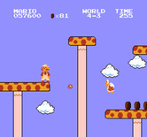 Super Mario Bros. for NES / Famicom - This world features numerous platforms in the form of mushrooms...