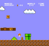 Super Mario Bros. for NES / Famicom - Pick up the mushrooms to increase in size!