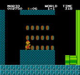 Super Mario Bros. for NES / Famicom - Bonus coins can be found underground...