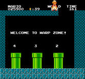 Super Mario Bros. for NES / Famicom - Welcome to a secret warp zone!