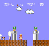 Super Mario Bros. for NES / Famicom - A few gaps and piranha plants to avoid here...