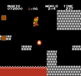 Super Mario Bros. for NES / Famicom - Jumping through a castle...