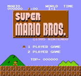 Super Mario Bros. for NES / Famicom - Title screen.