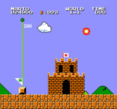 VS. Super Mario Bros. for Arcade - There's a brief fireworks display, then on to the next stage!