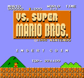 VS. Super Mario Bros. for Arcade - Title screen.