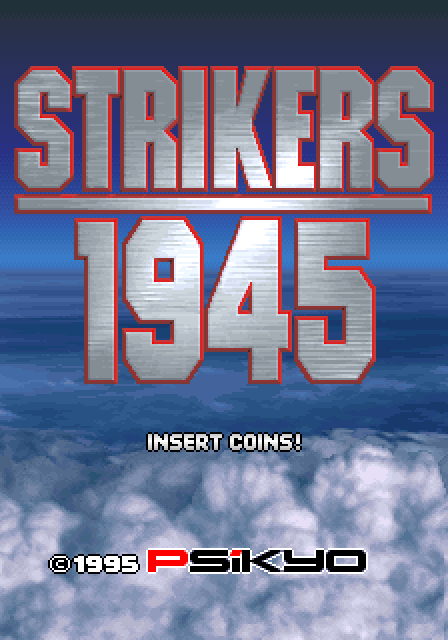 Strikers 1945 Arcade Screenshot: Title screen.